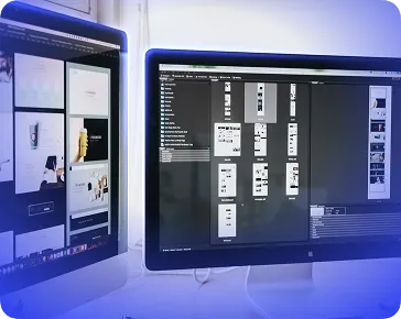 Dual-screen focus: handoff prep for FinTech product project preview