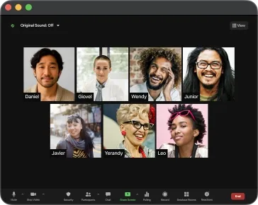 PM + designer working through a user story on Zoom project preview